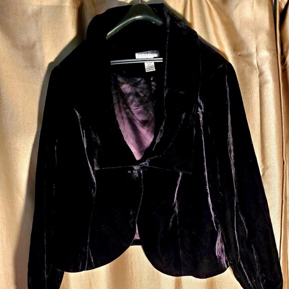 Silk Assets Faux fur waist length coat Black 2X - Picture 1 of 8